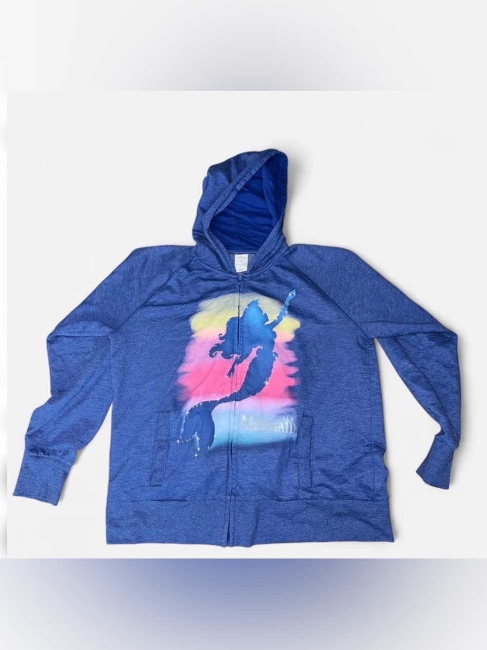 Disney The Little Mermaid blue zip up hoodie